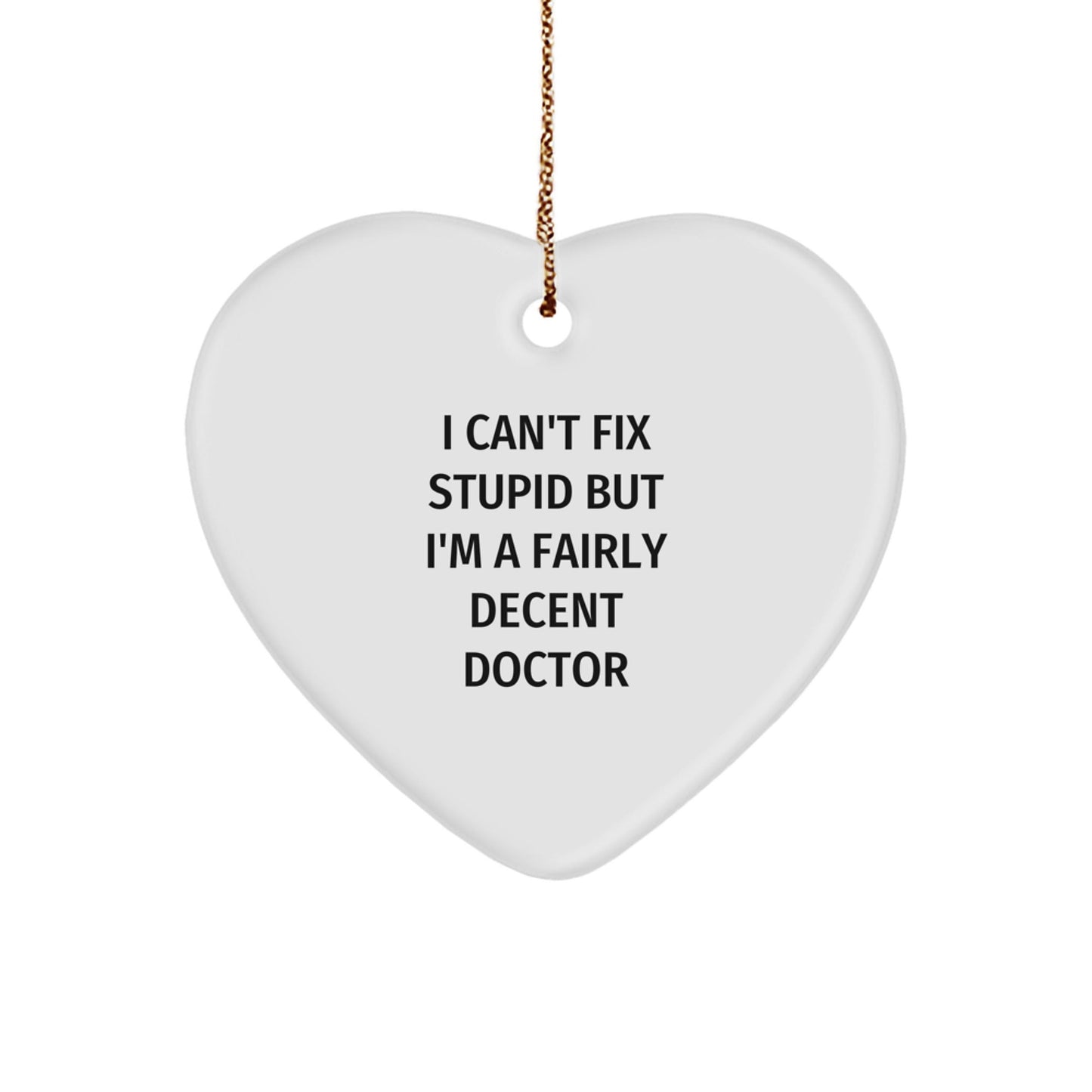 Funny Doctor Gifts from Family - Heart Ornament for Christmas Unique Gifts - The Buy Boom