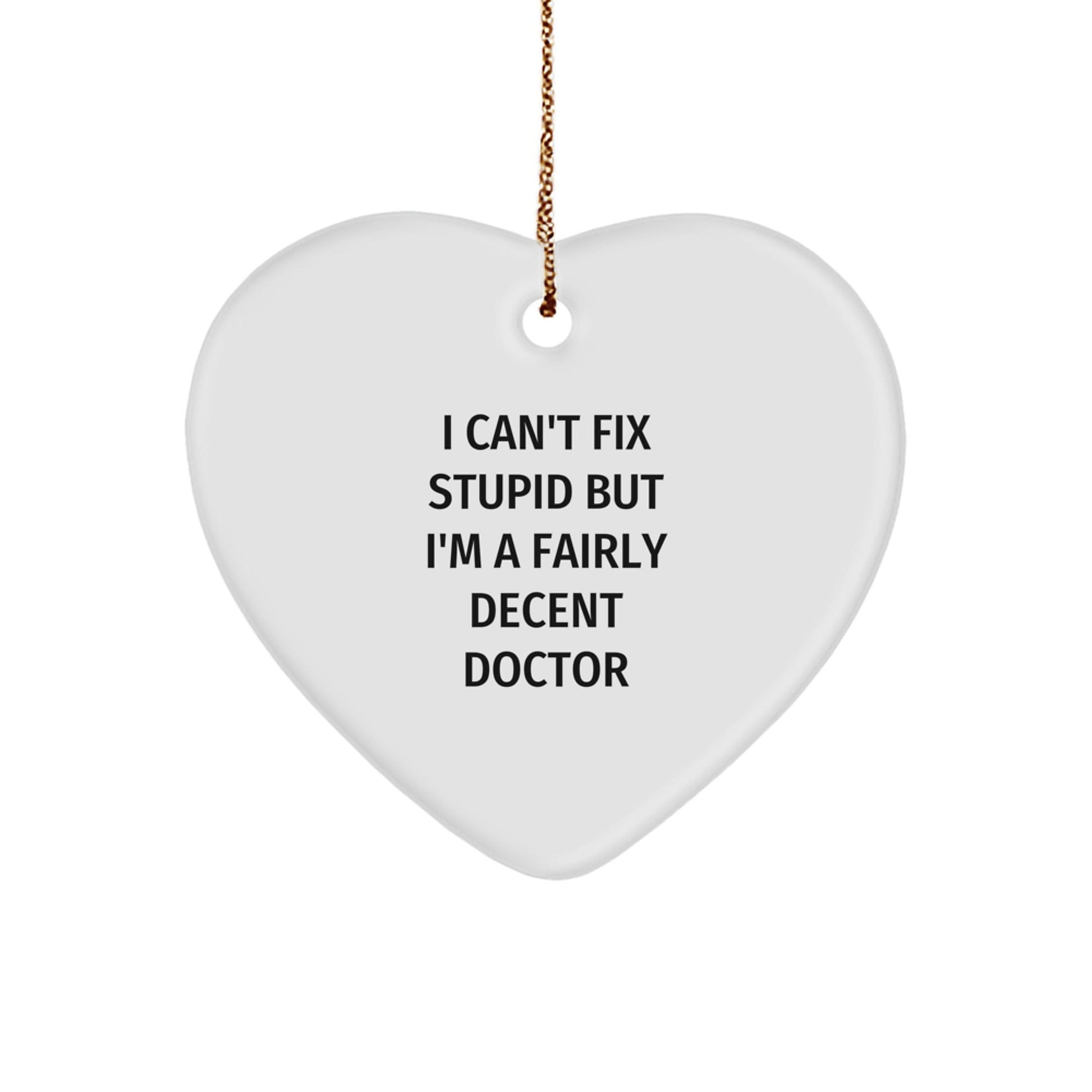 Funny Doctor Gifts from Family - Heart Ornament for Christmas Unique Gifts - The Buy Boom