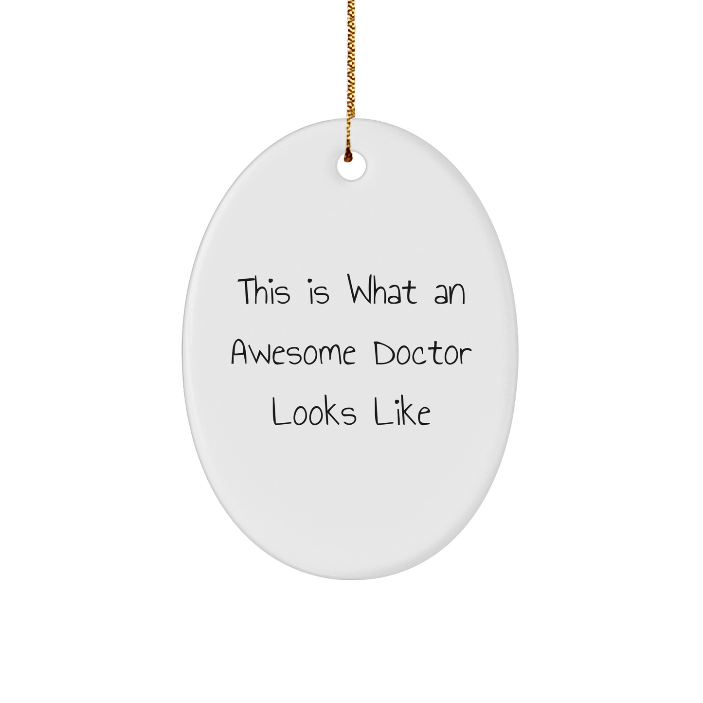 Funny Doctor Gifts from Friends and Family for Men - This Is What An Awesome Doctor Looks Like Oval Ornament, Christmas Unique Presents for Doctors - The Buy Boom