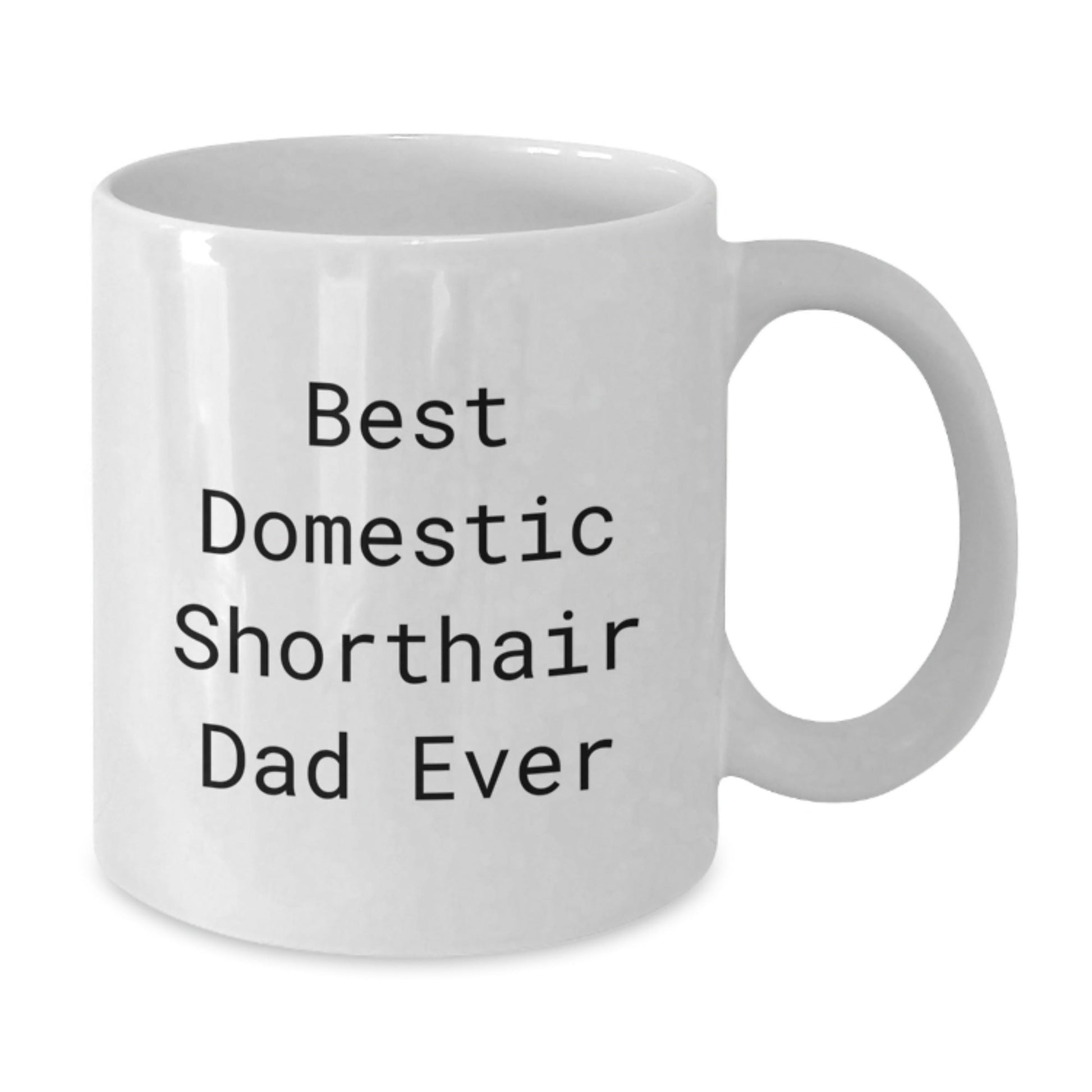 Funny Domestic Shorthair Cat Gifts from Family to Best Domestic Shorthair Dad Ever Graduation Unique White Coffee Mug, Gifts for Men - The Buy Boom