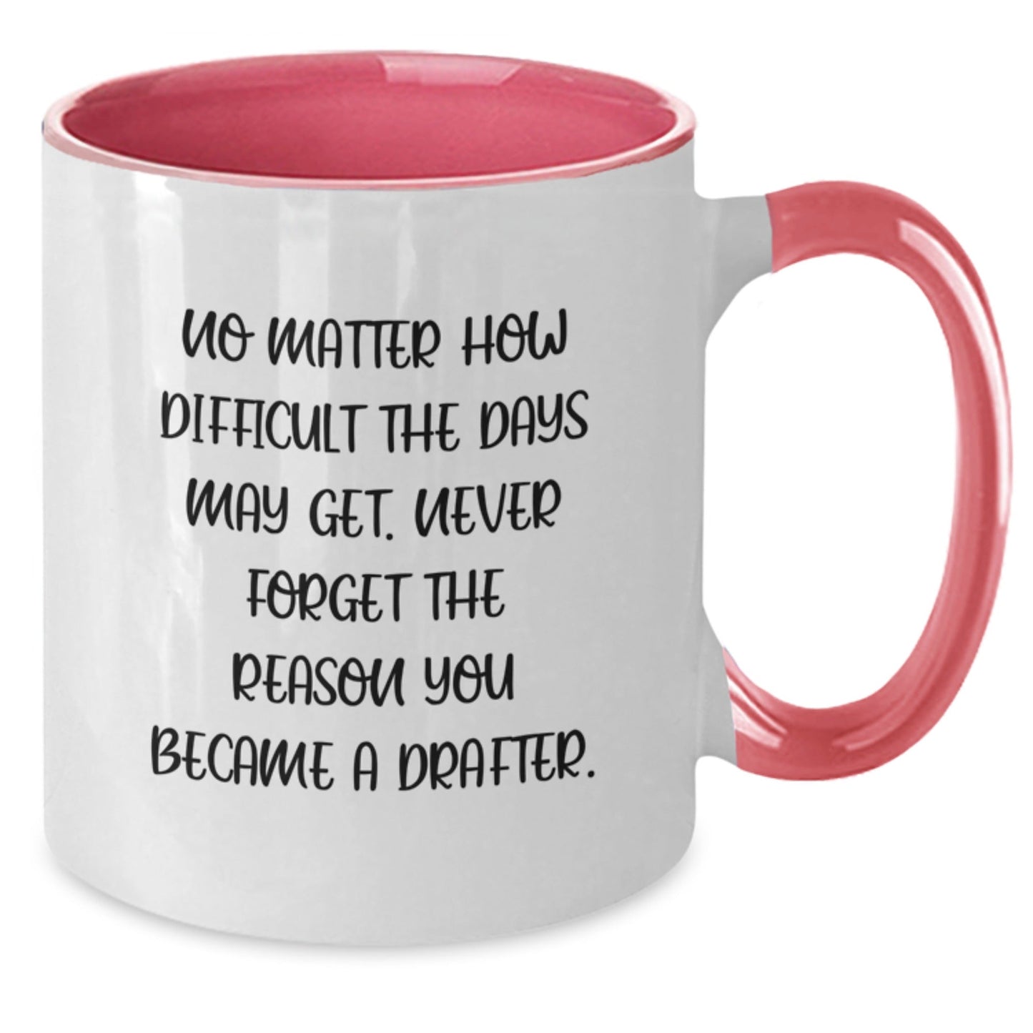 Funny Drafter Gifts from Friends, Christmas Unique Gifts for Drafter, Two Tone Coffee Mug with Inspirational Quote - The Buy Boom