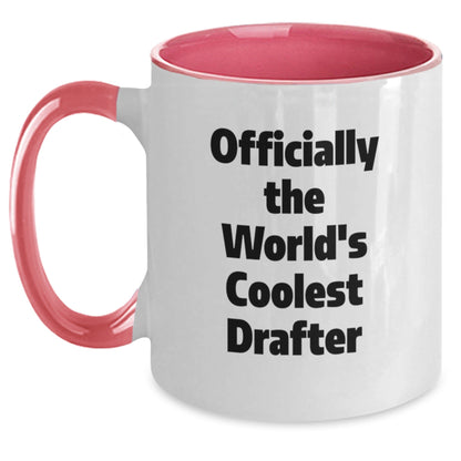 Funny Drafter Gifts from Men to Friends - Officially The World's Coolest Drafter Two Tone Coffee Mug for Drafter Enthusiasts, Unique Christmas Unique Gifts - The Buy Boom