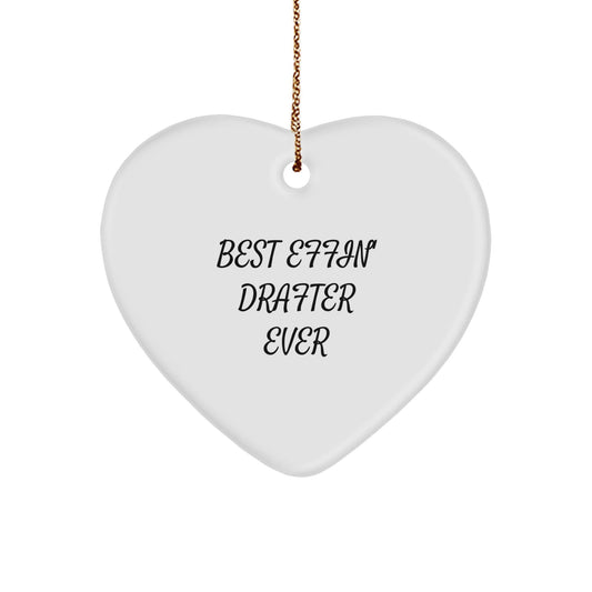 Funny Drafter Heart Ornament Gifts from Men to Women Coworkers Family Friends - The Buy Boom