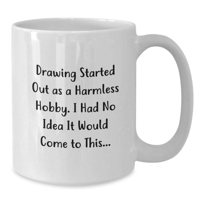 Funny Drawing Gifts for Men Friends from, White Ceramic Coffee Mugs with Drawing Quote, Unique Christmas Unique Gifts for Him Her Family - The Buy Boom