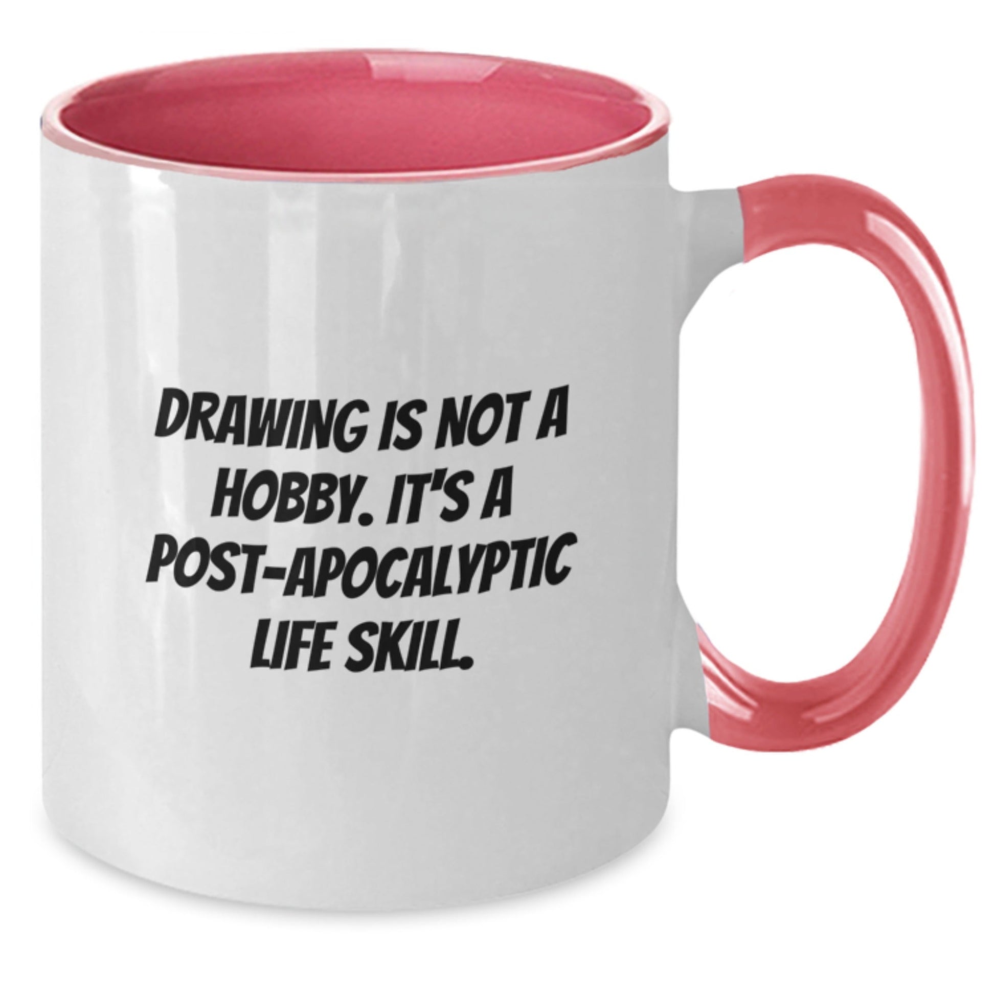 Funny Drawing Gifts from Family - 'Drawing Is Not A Hobby' Two Tone Coffee Mug for Graduation - The Buy Boom