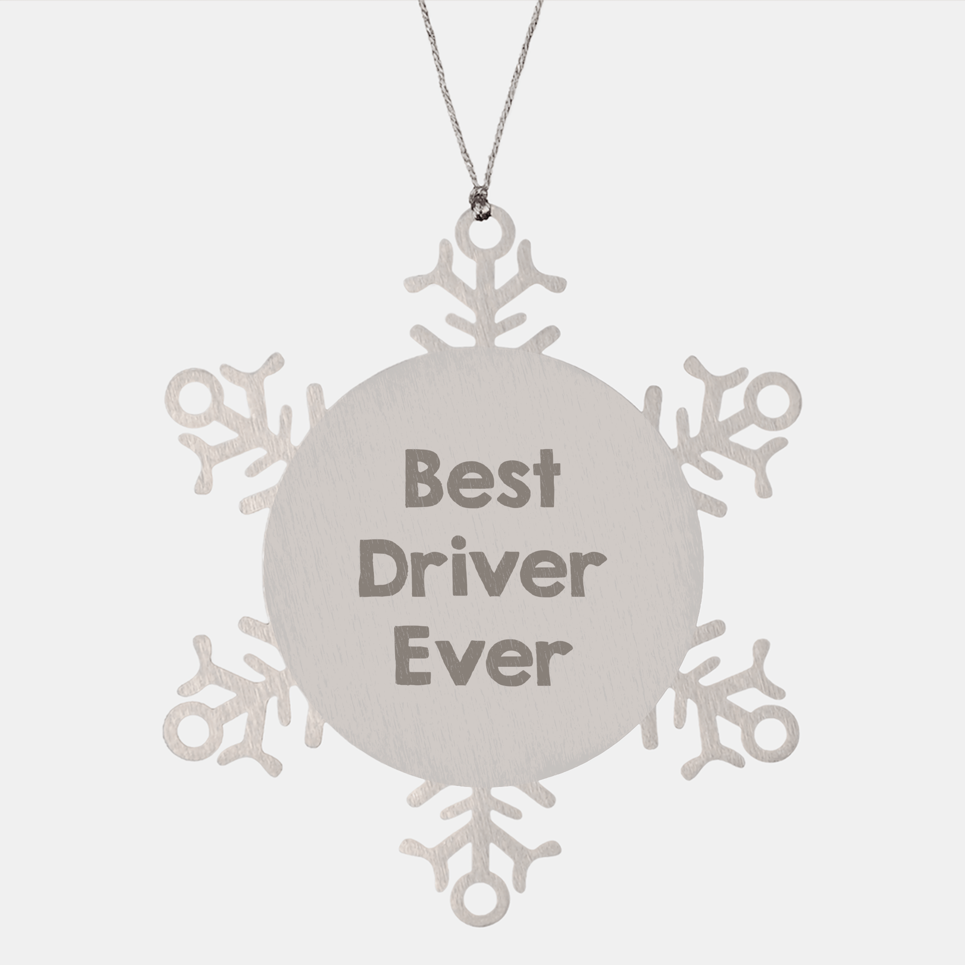 Funny Driver Gifts from Best Driver Ever, Snowflake Ornament for Christmas, 'Best Driver Ever' Quote, Gifts for Driver, Unique Gift Ideas - The Buy Boom