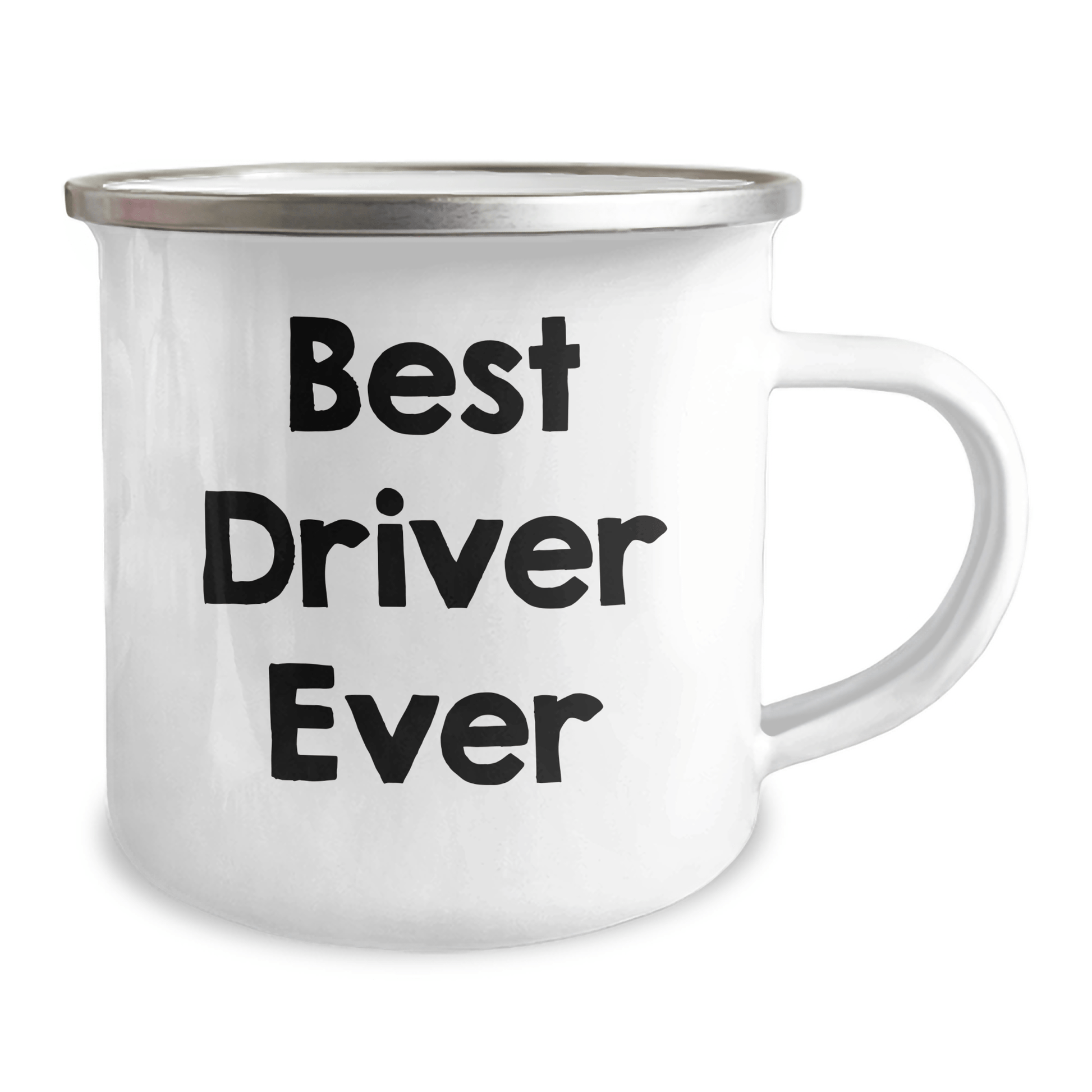Funny Driver Gifts from Family - Best Driver Ever Camping Mug for Men, Unique Father's Day Unique Gifts, 12 oz Stainless Steel with Enamel Finish - The Buy Boom