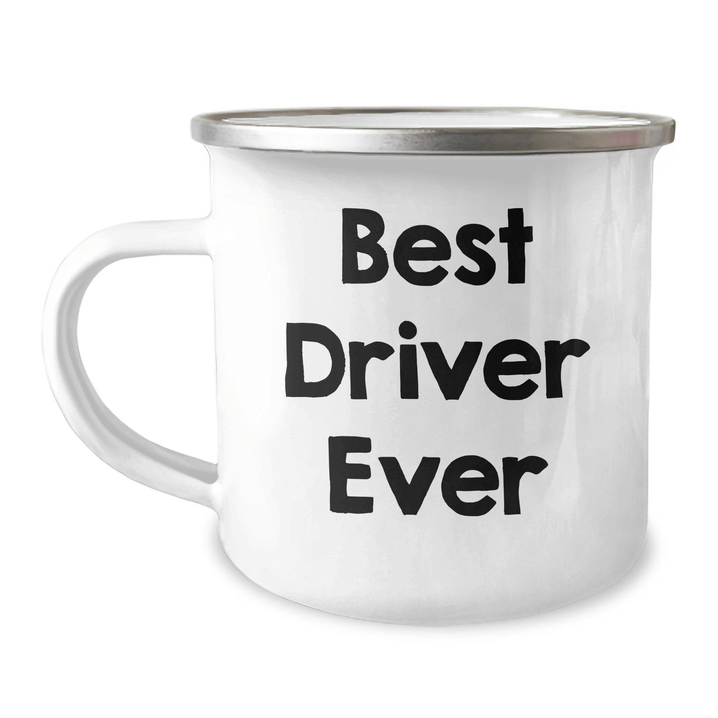 Funny Driver Gifts from Family - Best Driver Ever Camping Mug for Men, Unique Father's Day Unique Gifts, 12 oz Stainless Steel with Enamel Finish - The Buy Boom
