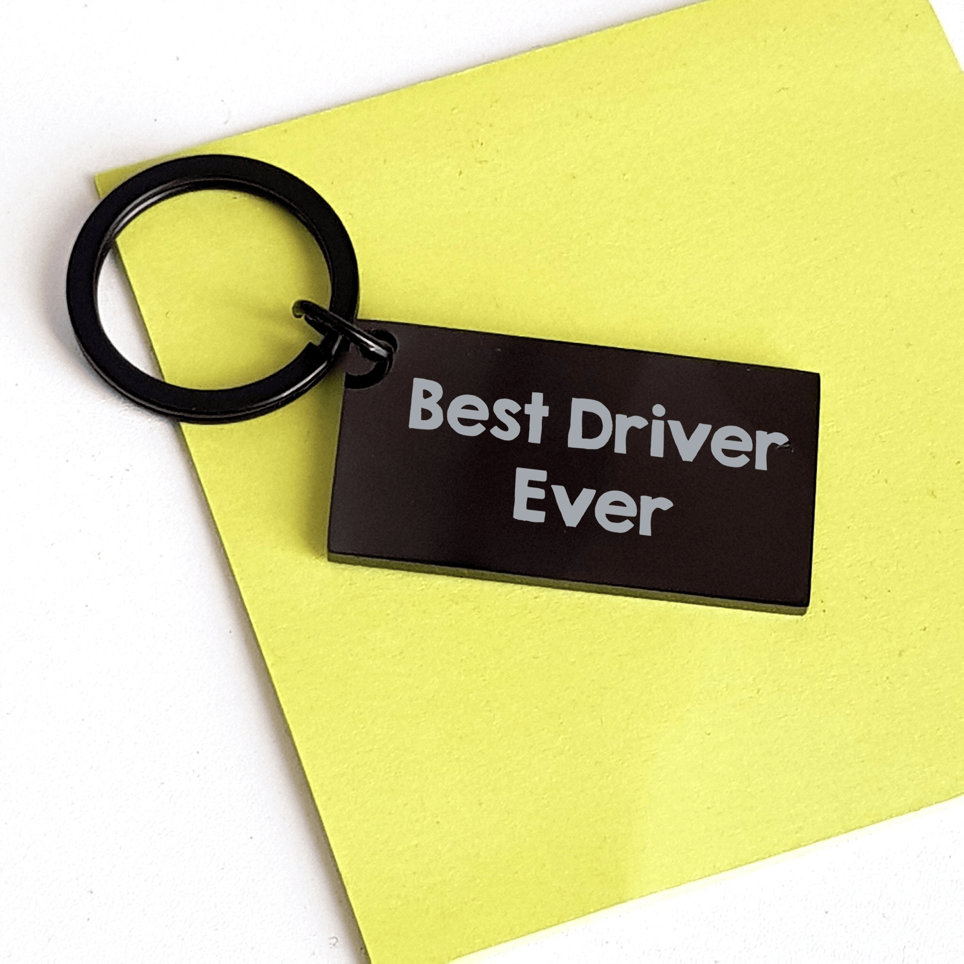 Funny Driver Gifts Keychain for Men Funny Best Driver Ever Quote Black Stainless Steel Keychain, Perfect for Father's Day Unique Gifts from Men to Family - The Buy Boom
