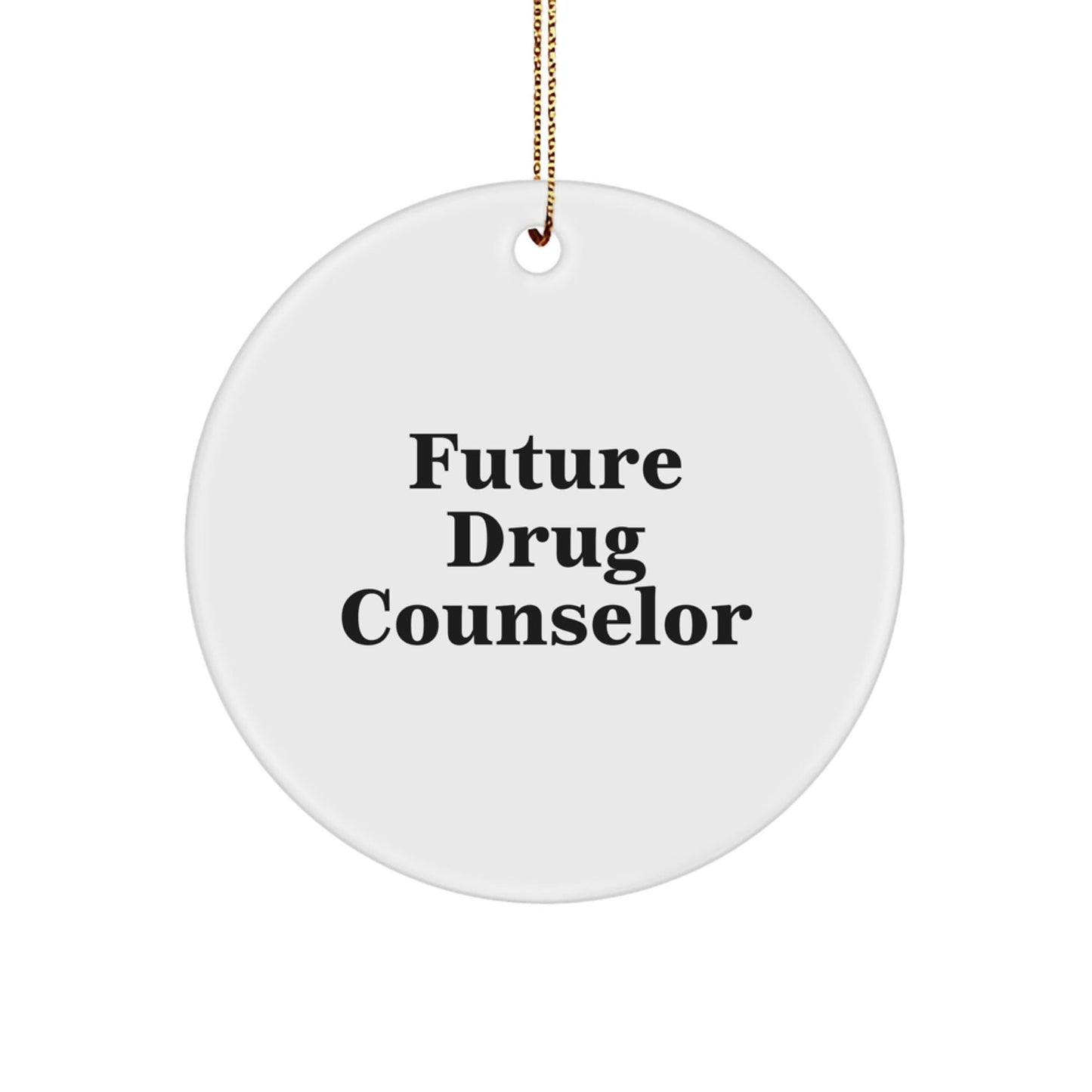 Funny Drug Counselor Gifts from Family, Inspirational Circle Ornament for Future Drug Counselor, Christmas Unique Gifts for Drug Counselor - The Buy Boom