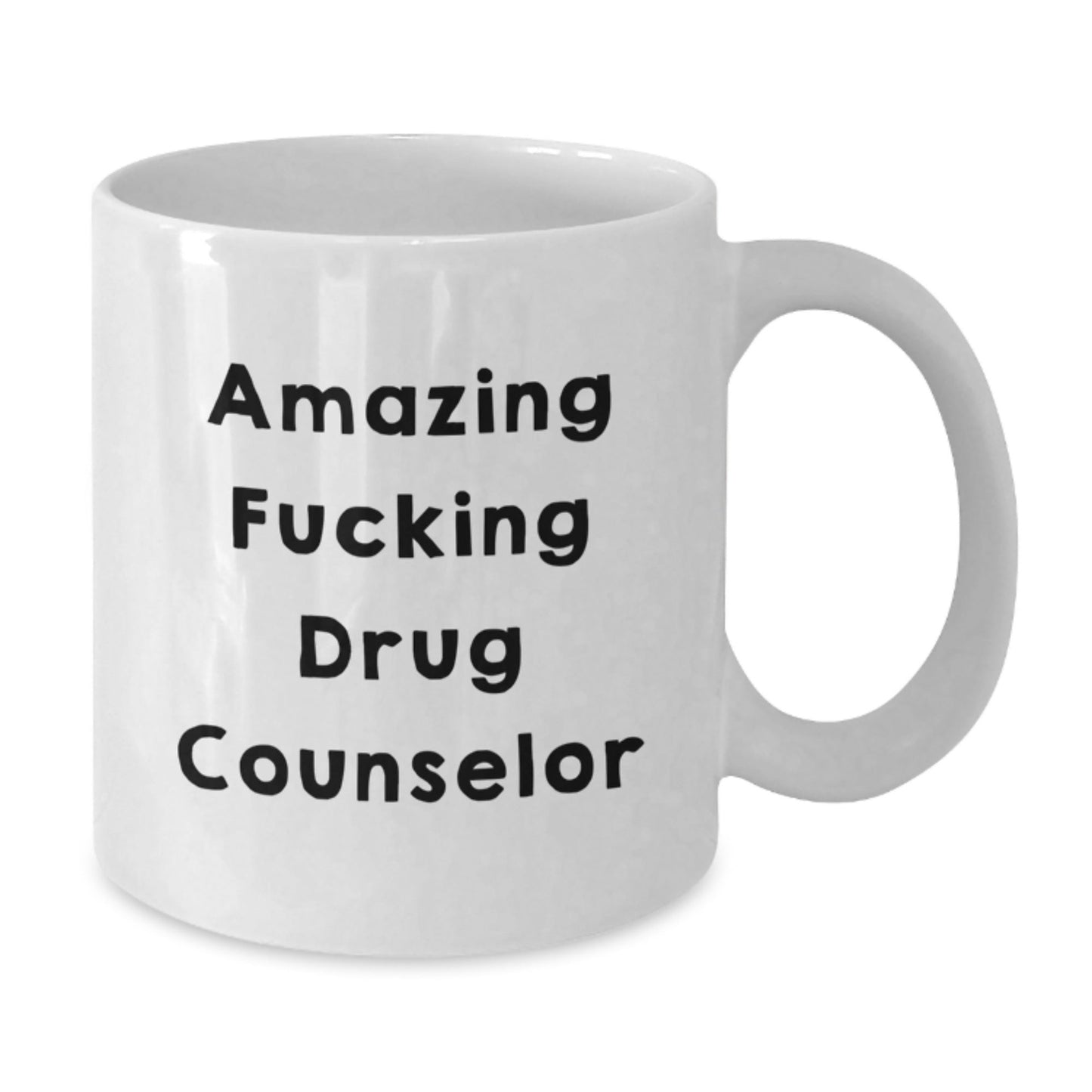 Funny Drug Counselor Gifts from Friends - 'Amazing F - king Drug Counselor' White Coffee Mug for Birthday - The Buy Boom