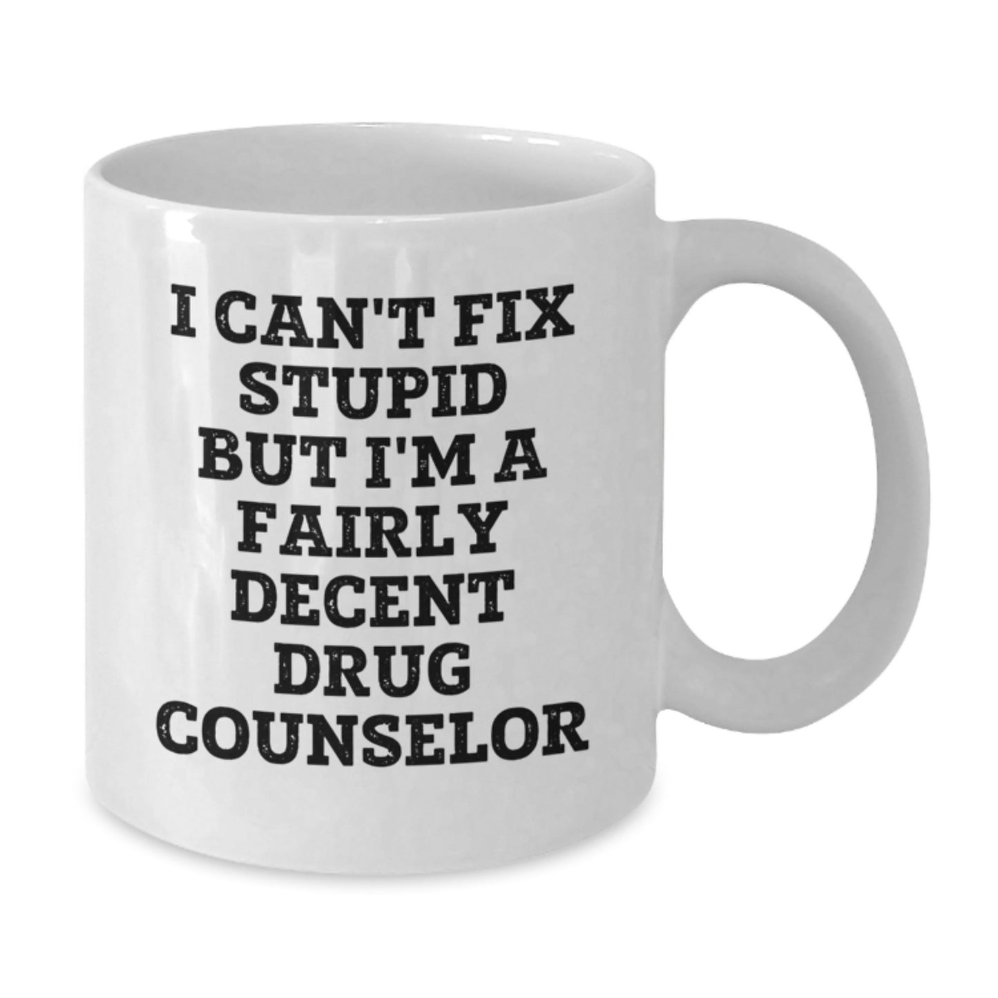 Funny Drug Counselor Gifts from Men to Coworkers, White Coffee Mug for Christmas Unique Presents - The Buy Boom