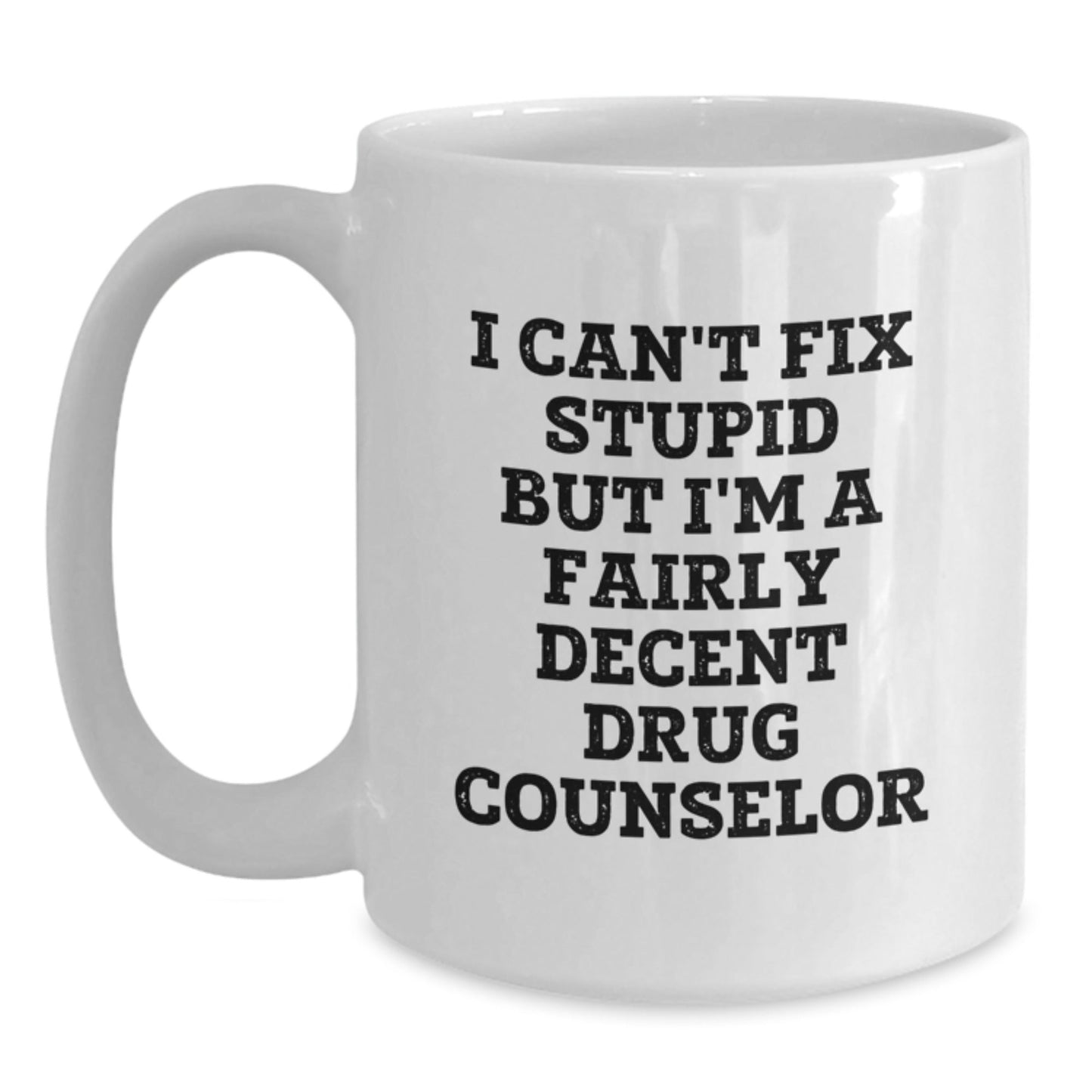 Funny Drug Counselor Gifts from Men to Coworkers, White Coffee Mug for Christmas Unique Presents - The Buy Boom