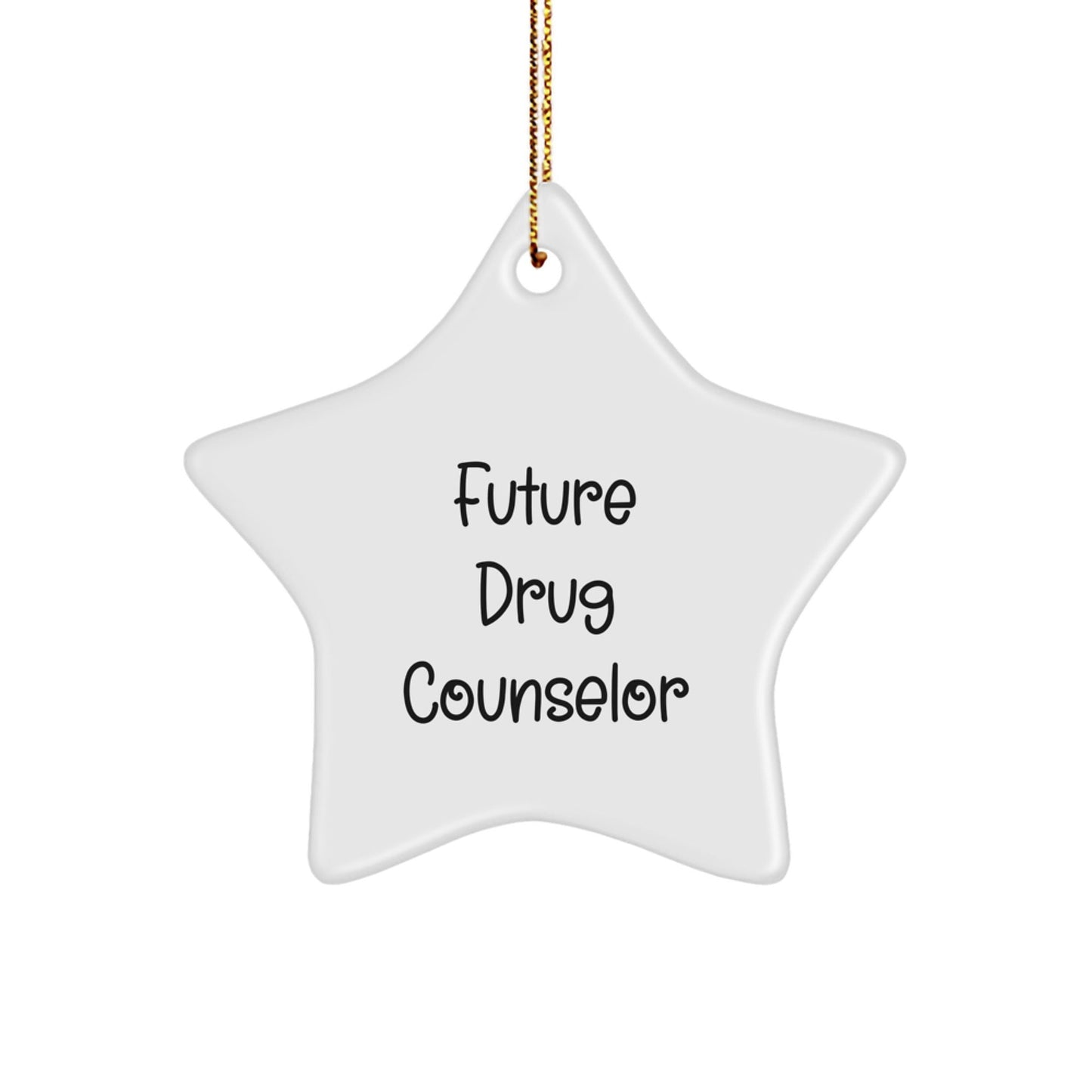 Funny Drug Counselor Star Ornament Gifts for Future Drug Counselor from Family - Christmas Unique Gifts for Men, Women, Friends, Coworkers, and Family Members - The Buy Boom