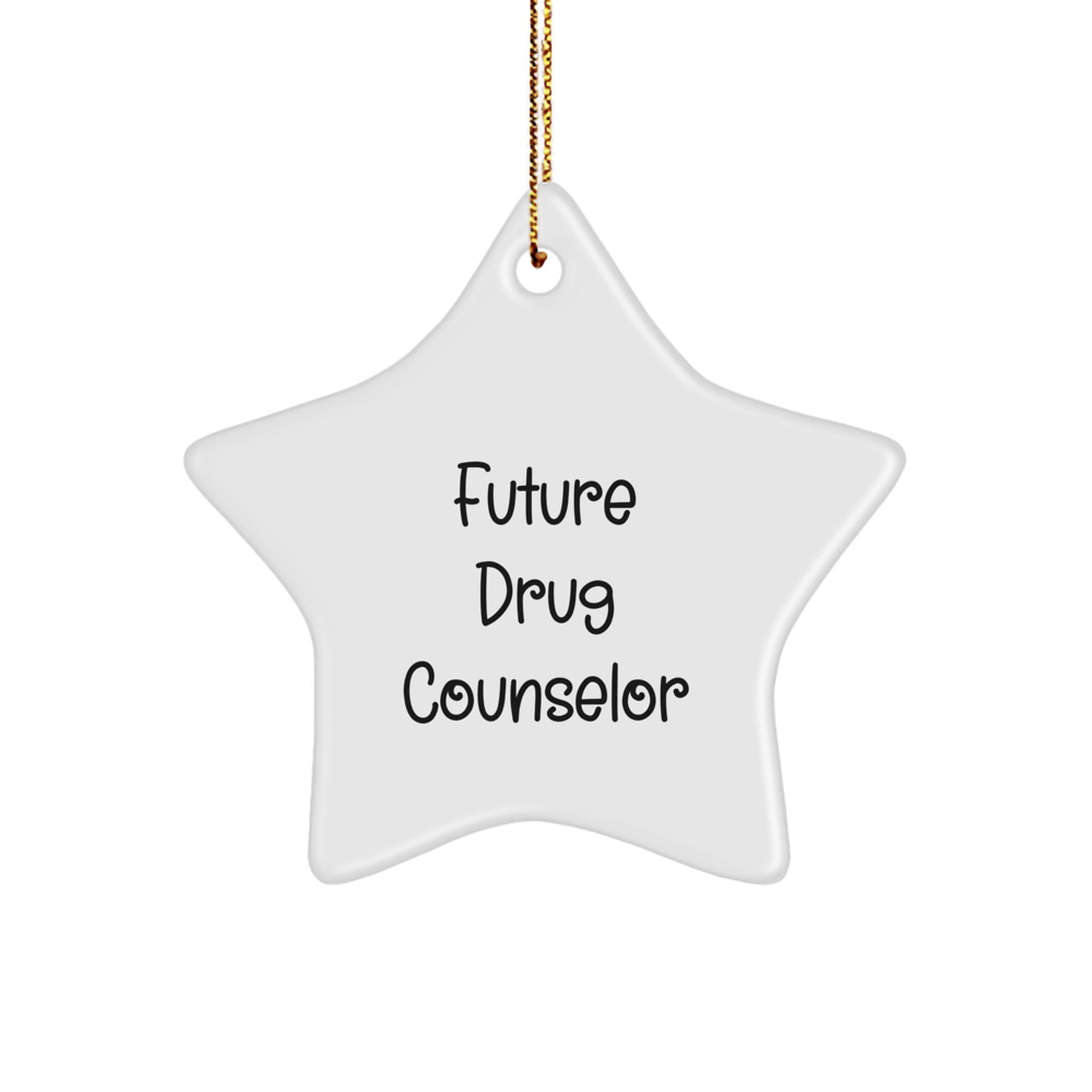 Funny Drug Counselor Star Ornament Gifts for Future Drug Counselor from Family - Christmas Unique Gifts for Men, Women, Friends, Coworkers, and Family Members - The Buy Boom