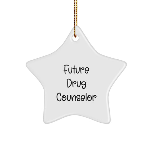 Funny Drug Counselor Star Ornament Gifts for Future Drug Counselor from Family - Christmas Unique Gifts for Men, Women, Friends, Coworkers, and Family Members - The Buy Boom