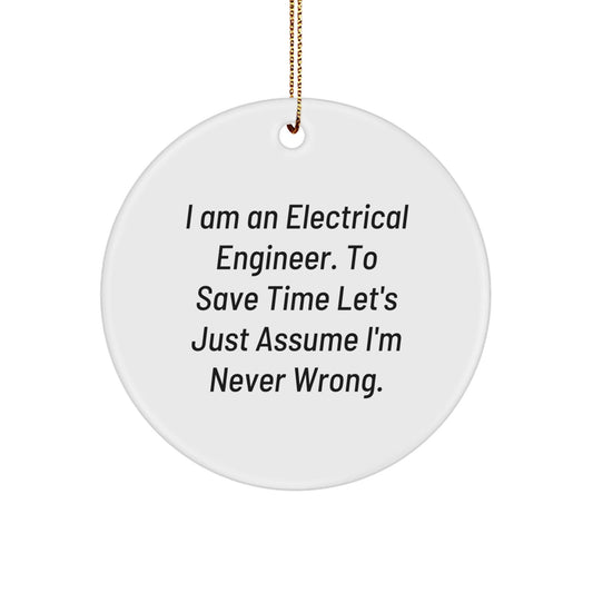 Funny Electrical Engineer Circle Ornament Gifts from Family Friends - Inspirational Quote for Electrical Engineer Home Office Decor, Gifts for Electrical Engineers Men Women - The Buy Boom