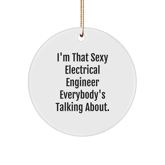 Funny Electrical Engineer Gifts Circle Ornament I'm That Sexy Everybody's Talking About - The Buy Boom