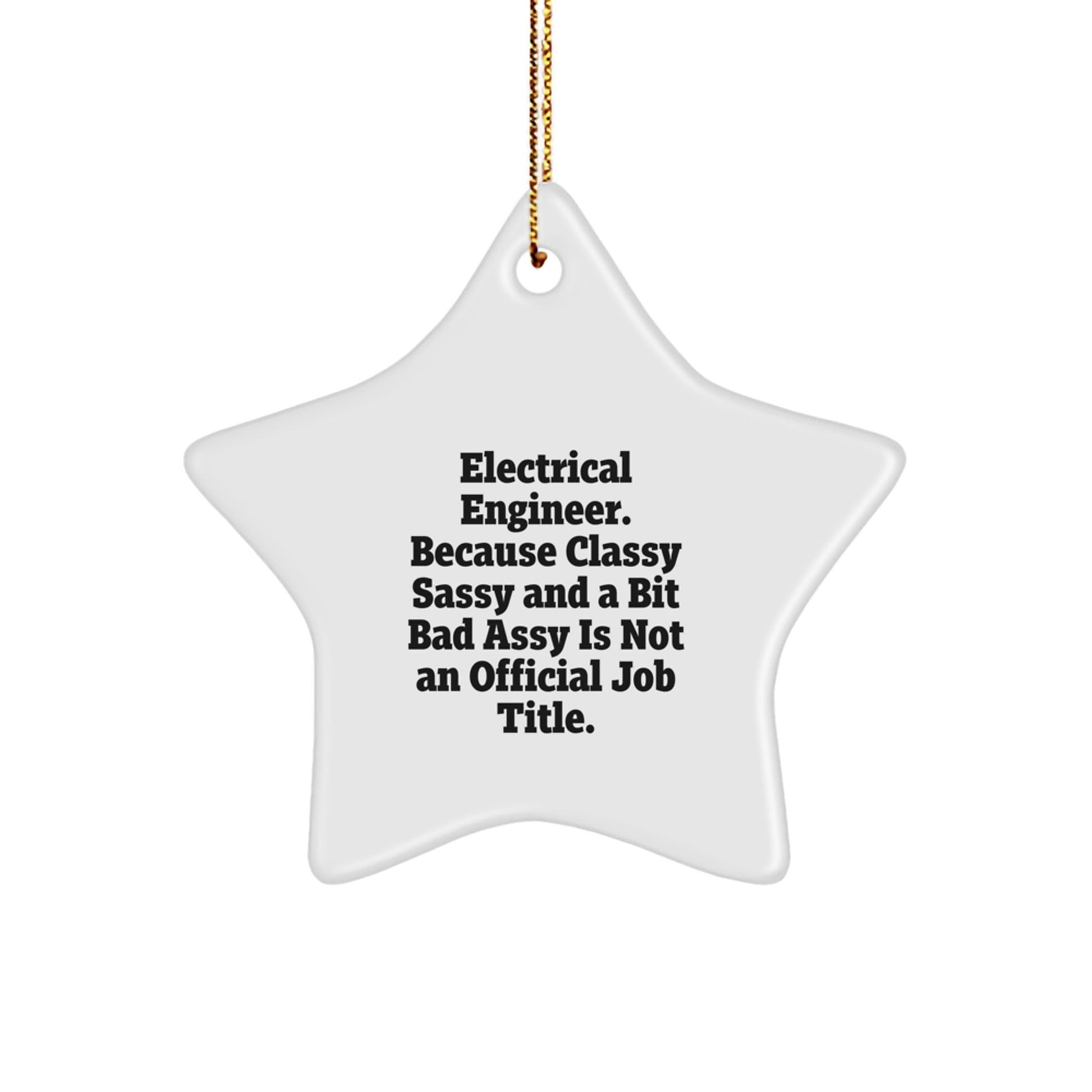 Funny Electrical Engineer Gifts for Men - Star Ornament, 'Classy Sassy And A Bit Fearlessy' Quote, Christmas Unique Gifts from Friends - The Buy Boom