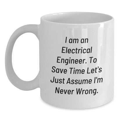 Funny Electrical Engineer Gifts for Men - White Coffee Mug, Perfect Christmas Unique Gifts from Friends to Family - The Buy Boom
