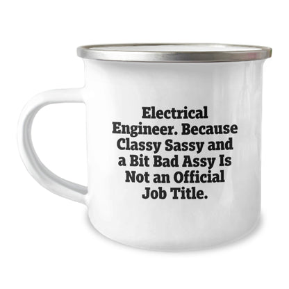 Funny Electrical Engineer Gifts from Friends, Christmas Unique Mugs for Men, Classy Sassy Camping Mug - The Buy Boom