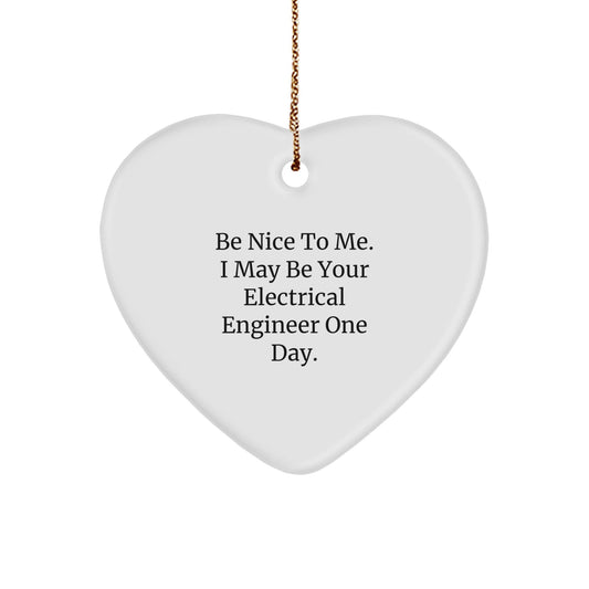 Funny Electrical Engineer Gifts from Friends for Christmas Unique Heart Ornament, Electrical Engineer Heart Shaped Gift for Him - The Buy Boom