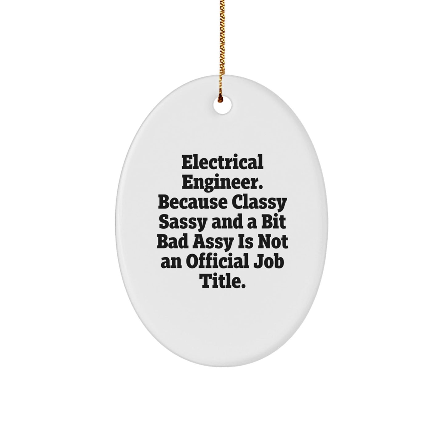 Funny Electrical Engineer Oval Ornament Gift from Friends for Electrical Engineer on Christmas Unique Gifts Day - The Buy Boom