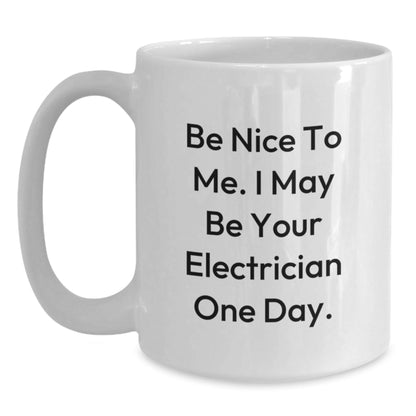 Funny Electrician Gifts for Men, White Coffee Mugs, Presents from Friends, Coworkers, or Family for Electrician, Christmas Unique Gifts - The Buy Boom