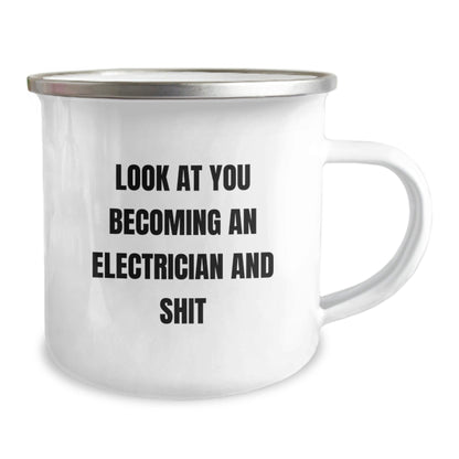 Funny Electrician Gifts from Friends for Electrician Men - Electrician Camping Mug for Christmas Unique Gifts - The Buy Boom