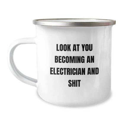 Funny Electrician Gifts from Friends for Electrician Men - Electrician Camping Mug for Christmas Unique Gifts - The Buy Boom