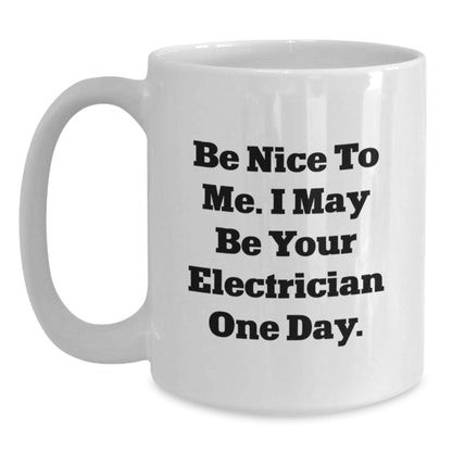 Funny Electrician Gifts from Friends for Electrician Men White Coffee Mugs, Christmas Unique Gifts for Electrician - The Buy Boom