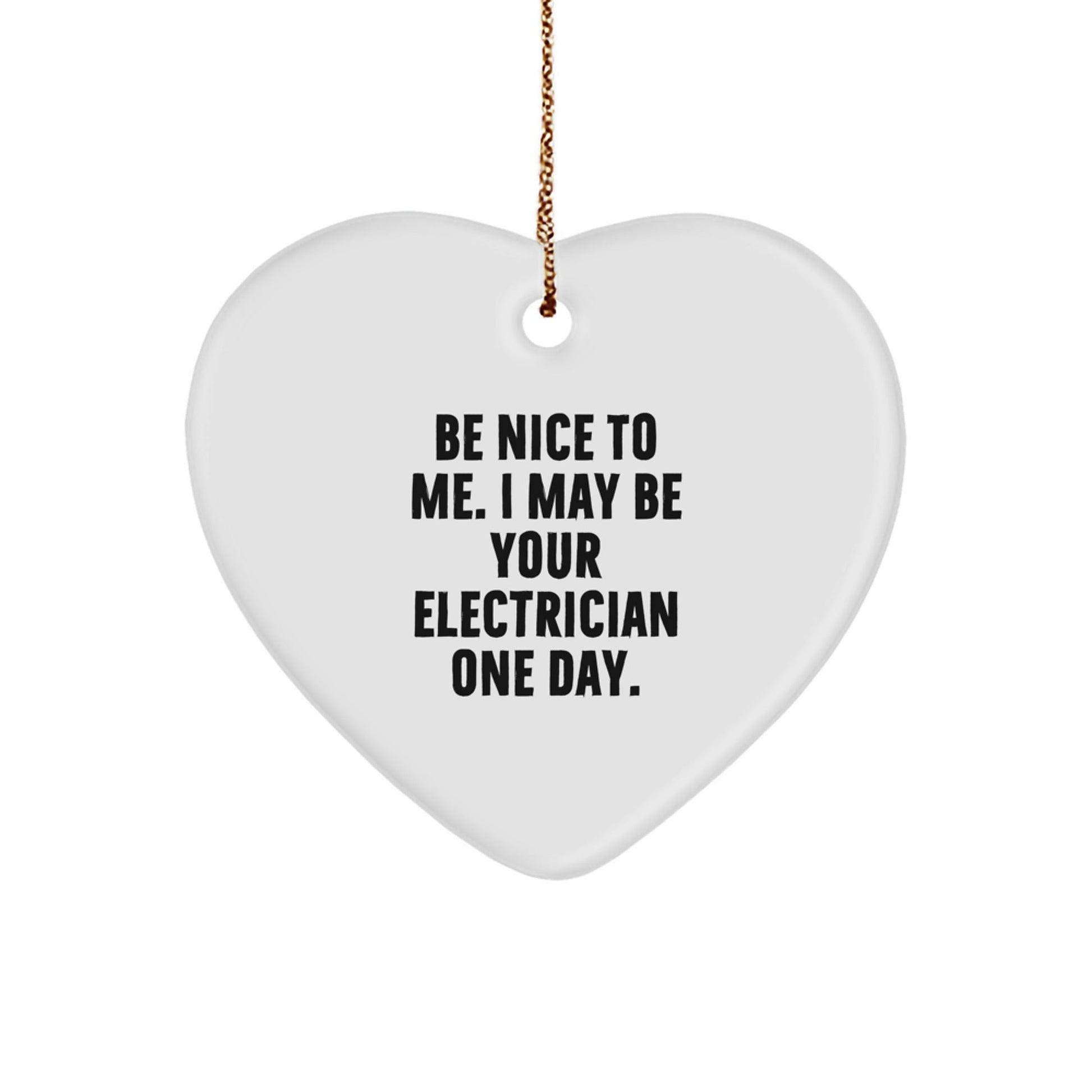 Funny Electrician Heart Ornament for Christmas Unique Gifts from Friends to Electrician Men - The Buy Boom