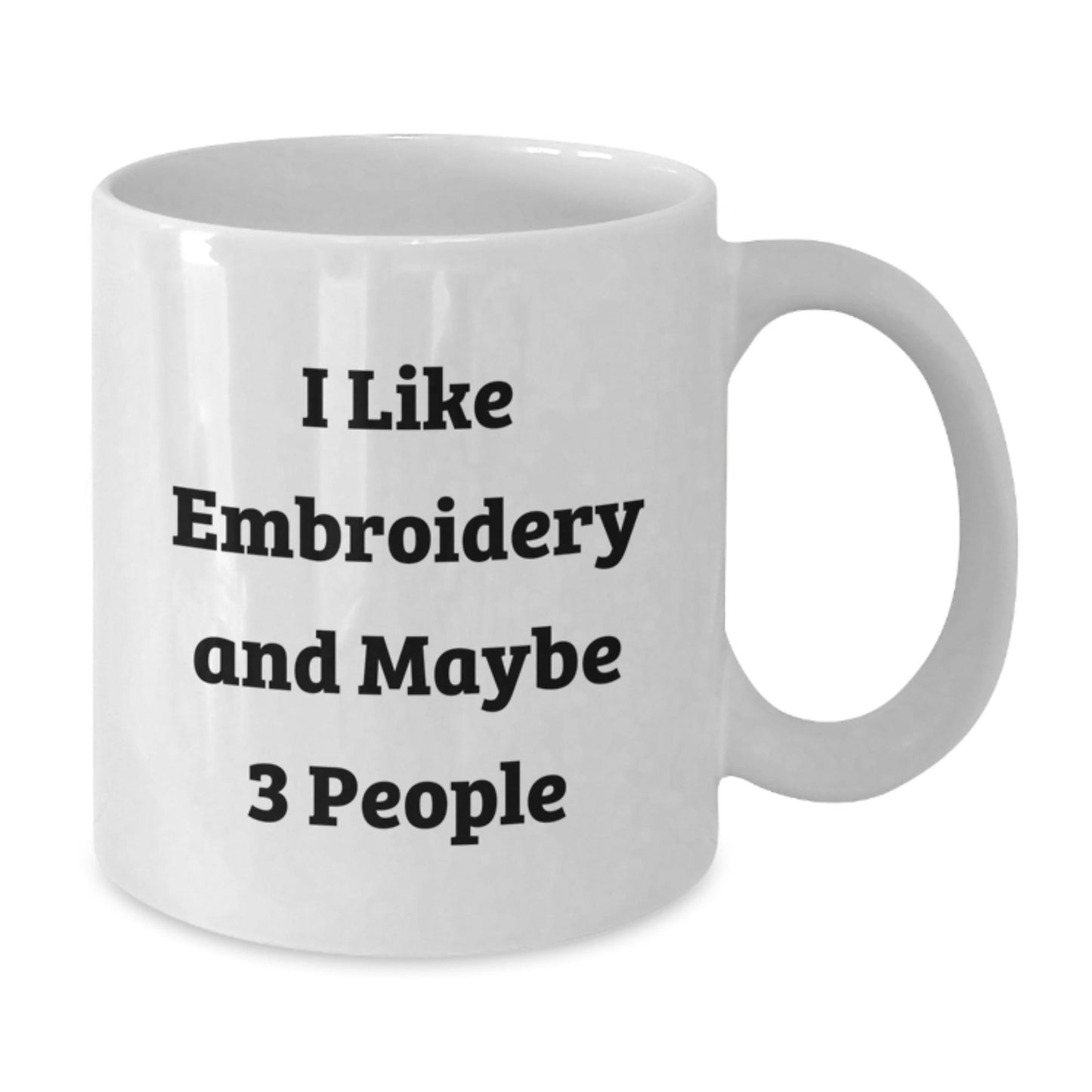 Funny Embroidery White Coffee Mugs Gifts for Embroidery Lovers from Friends and Family - The Buy Boom