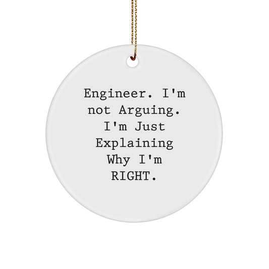 Funny Engineer Christmas Circle Ornament Gifts from Friends for Engineers - The Buy Boom