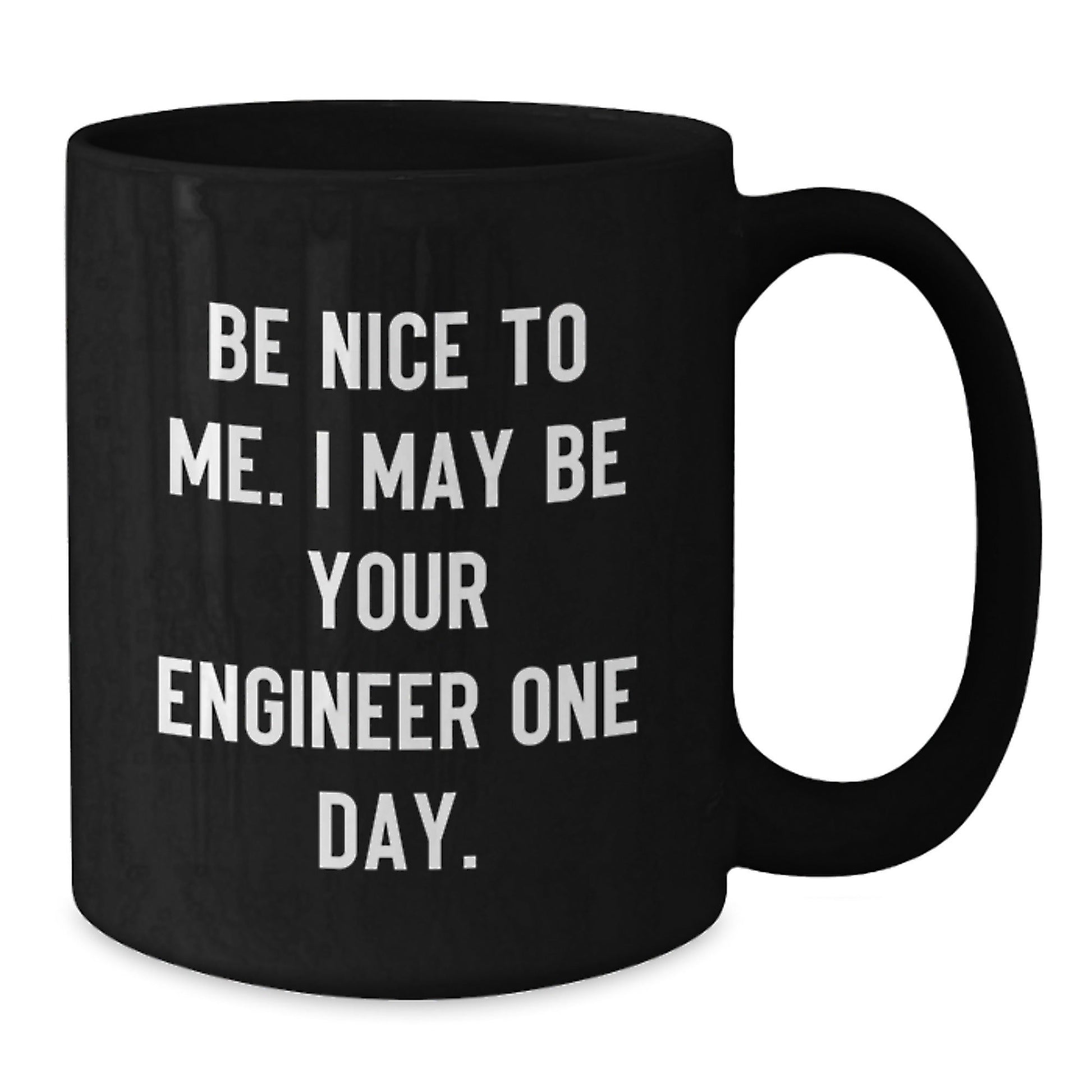 Funny Engineer Gifts for Men - Black Coffee Mug from Friends, Inspirational Quote, Christmas Unique Gifts - The Buy Boom