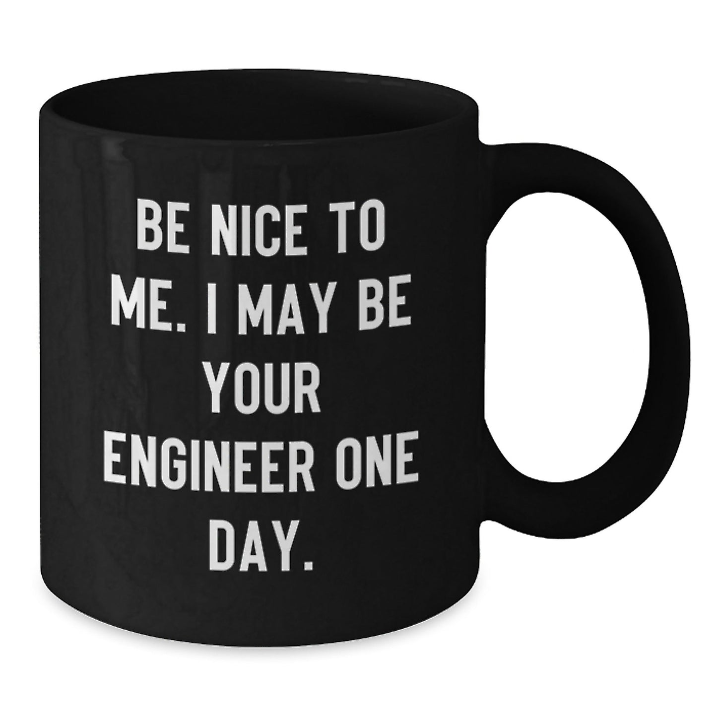Funny Engineer Gifts for Men - Black Coffee Mug from Friends, Inspirational Quote, Christmas Unique Gifts - The Buy Boom