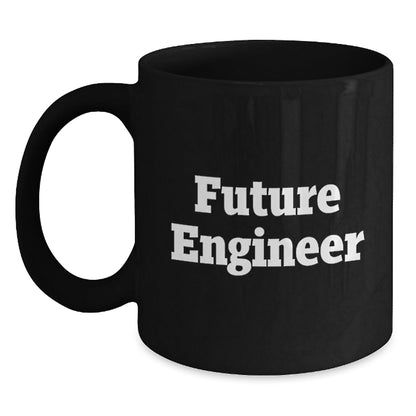 Funny Engineer Gifts for Men Black Coffee Mug 'Future Engineer' Christmas Unique - The Buy Boom