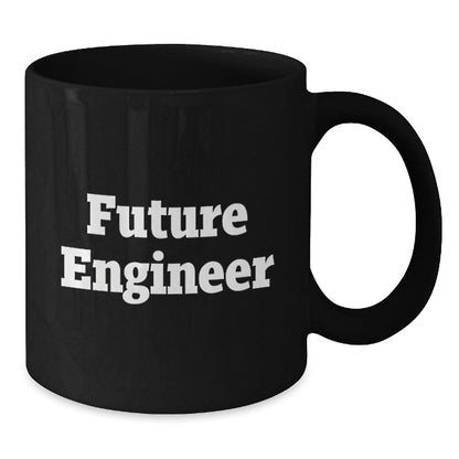 Funny Engineer Gifts for Men Black Coffee Mug 'Future Engineer' Christmas Unique - The Buy Boom