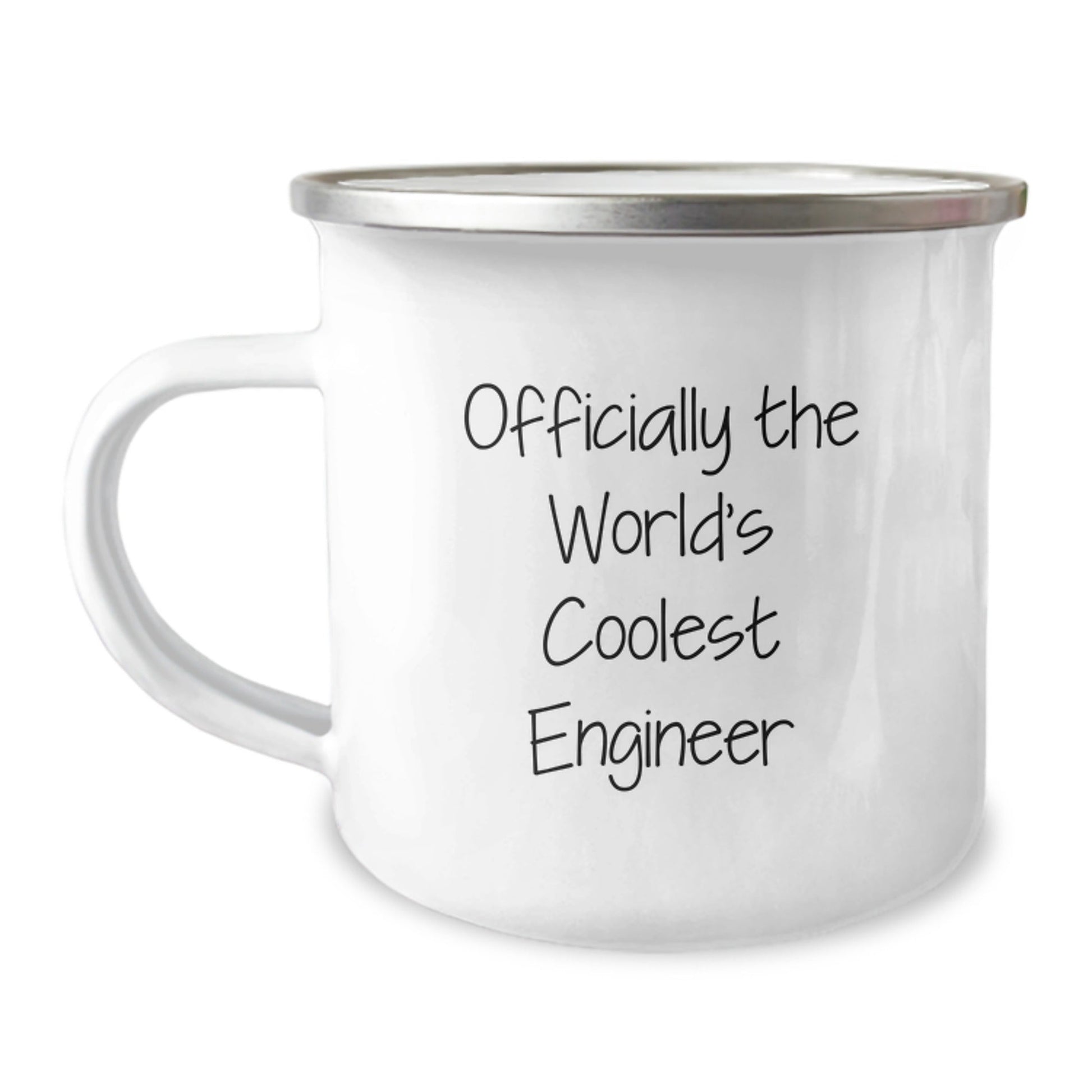 Funny Engineer Gifts from Friends, 'Officially The World's Coolest Engineer' Quote, 12 oz Stainless Steel Camping Mug for Engineer Graduation Unique Gifts - The Buy Boom