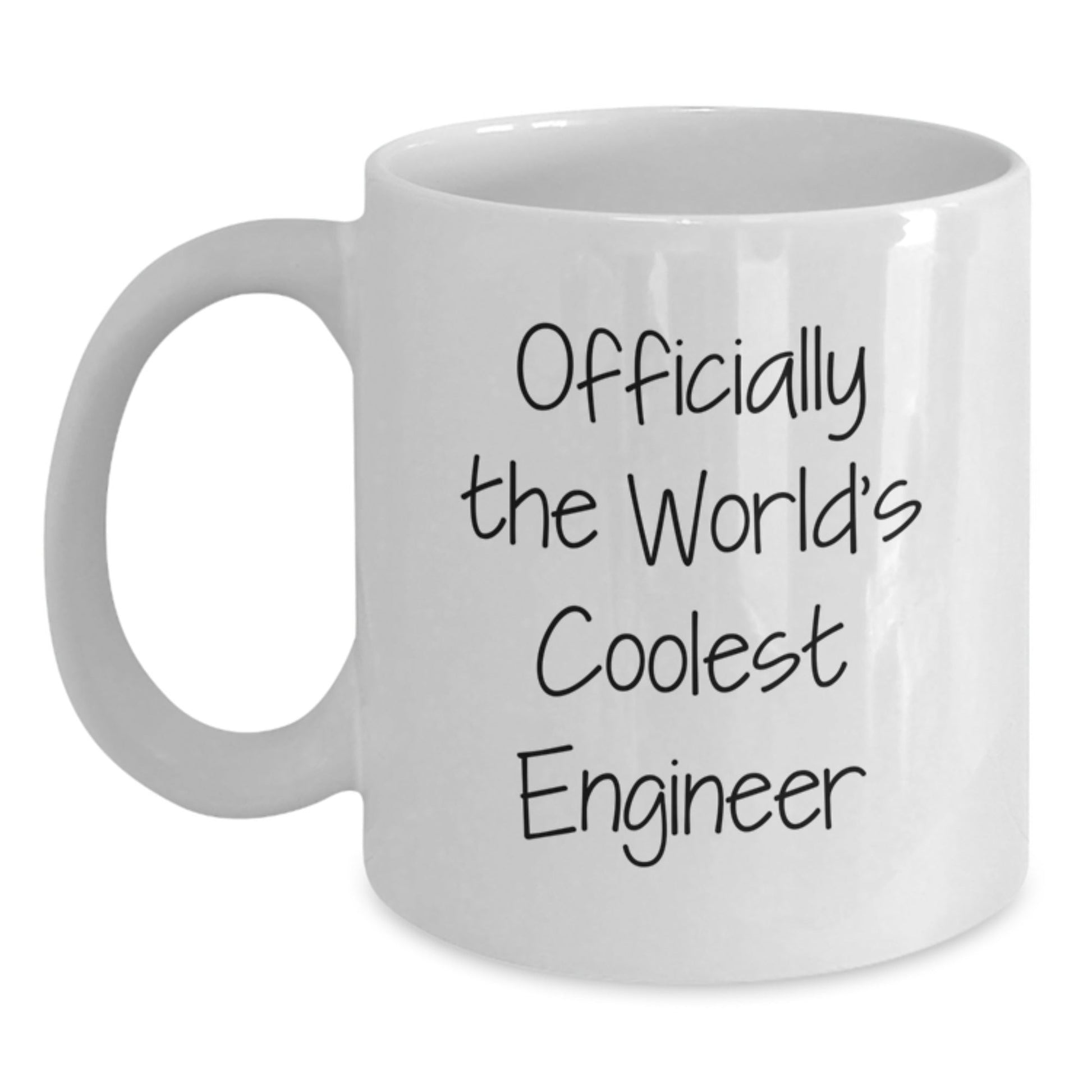 Funny Engineer Gifts from Friends - 'Officially The World's Coolest Engineer' White Coffee Mug for Engineer Graduation, Unique Gifts for Men, Women, Coworkers, Family - The Buy Boom