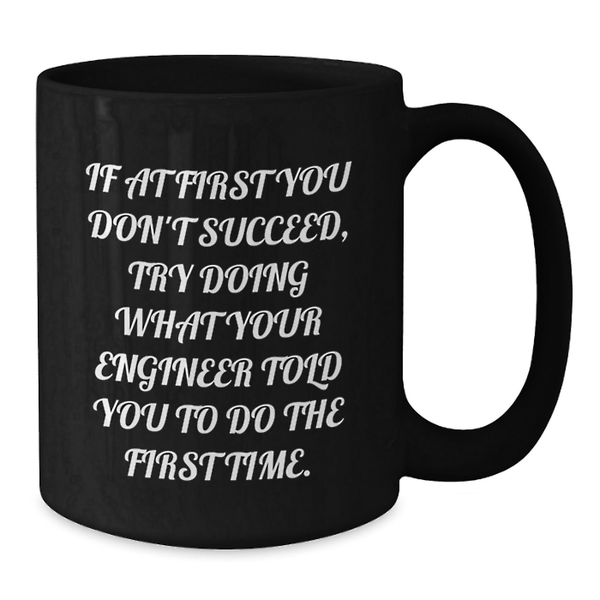 Funny Engineer Gifts from Men to Friends or Family - Black Coffee Mug for Engineer with Inspirational Quote - Christmas Unique Presents for Engineer - The Buy Boom