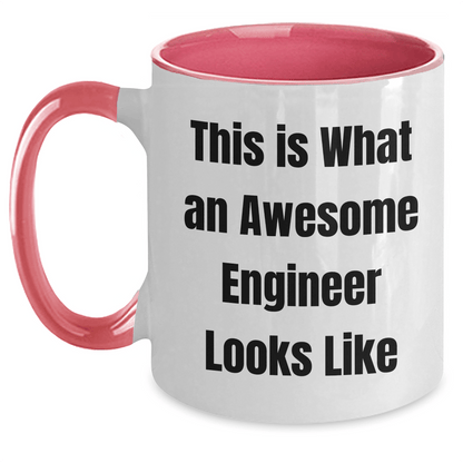 Funny Engineer Gifts - This Is What An Awesome Engineer Looks Like Two Tone Coffee Mug, Gifts from Men to Engineer, Engineer Unique Gifts for Father's Day - The Buy Boom