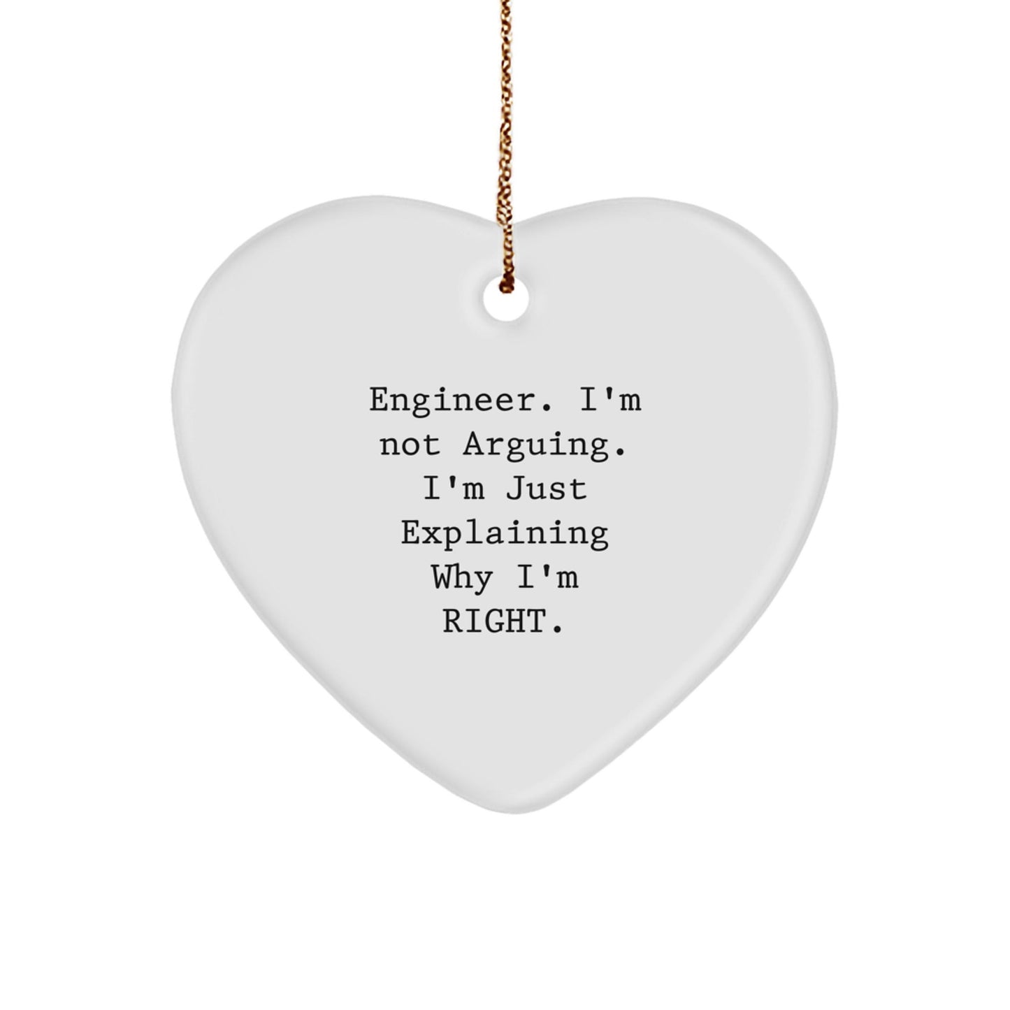 Funny Engineer Heart Ornament Gifts from Family to Engineer Friends for Christmas - The Buy Boom