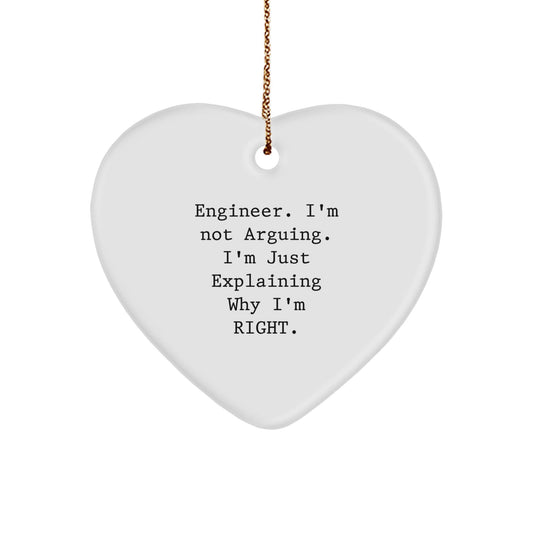 Funny Engineer Heart Ornament Gifts from Family to Engineer Friends for Christmas - The Buy Boom