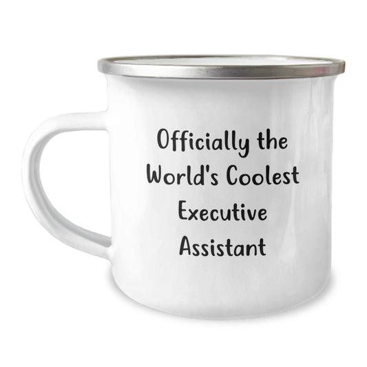 Funny Executive Assistant Christmas Unique Gifts from Friends, Unique Camping Mugs for Women, Officially The World's Coolest Executive Assistant Mug - The Buy Boom