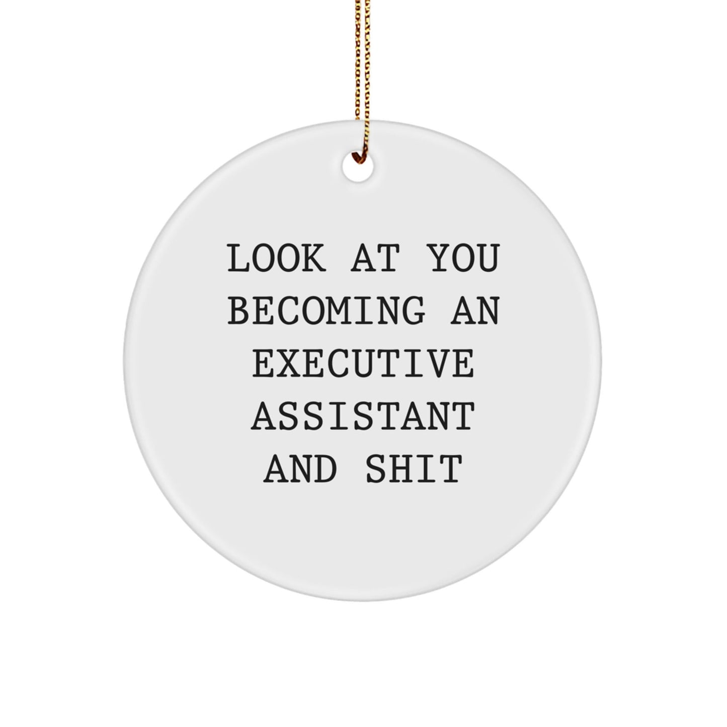 Funny Executive Assistant Gifts for Christmas - Look At You Becoming An Executive Assistant And Shit, Circle Ornament for Desk Decor, Gifts from Friends to Executive Assistant - The Buy Boom