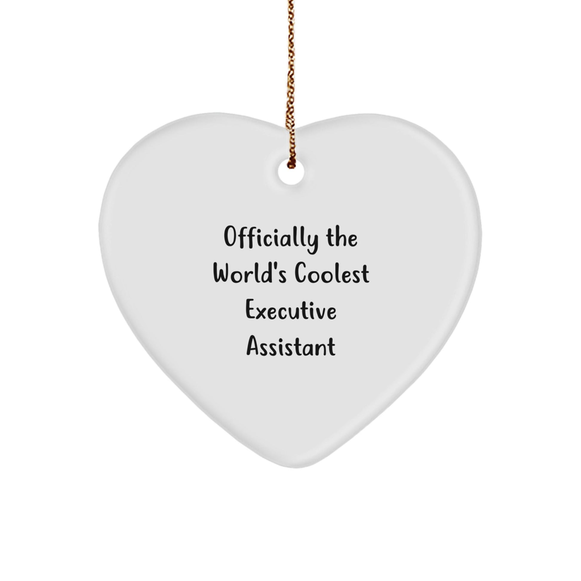 Funny Executive Assistant Gifts from Men, Women, or Coworkers - Heart Ornament for Executive Assistants, Christmas Unique Gifts for Friends, Family - The Buy Boom