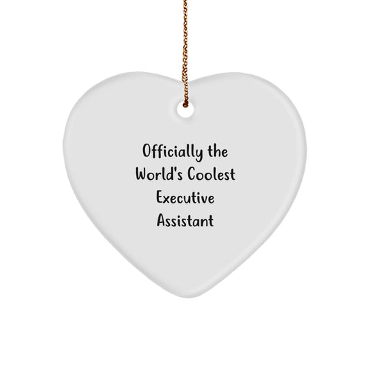 Funny Executive Assistant Gifts from Men, Women, or Coworkers - Heart Ornament for Executive Assistants, Christmas Unique Gifts for Friends, Family - The Buy Boom