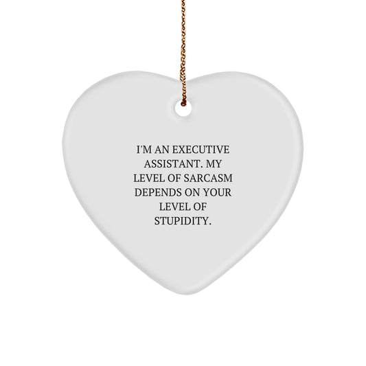 Funny Executive Assistant Heart Ornament Gifts from Friends, Co - workers, and Family for Christmas Unique Gifts - The Buy Boom