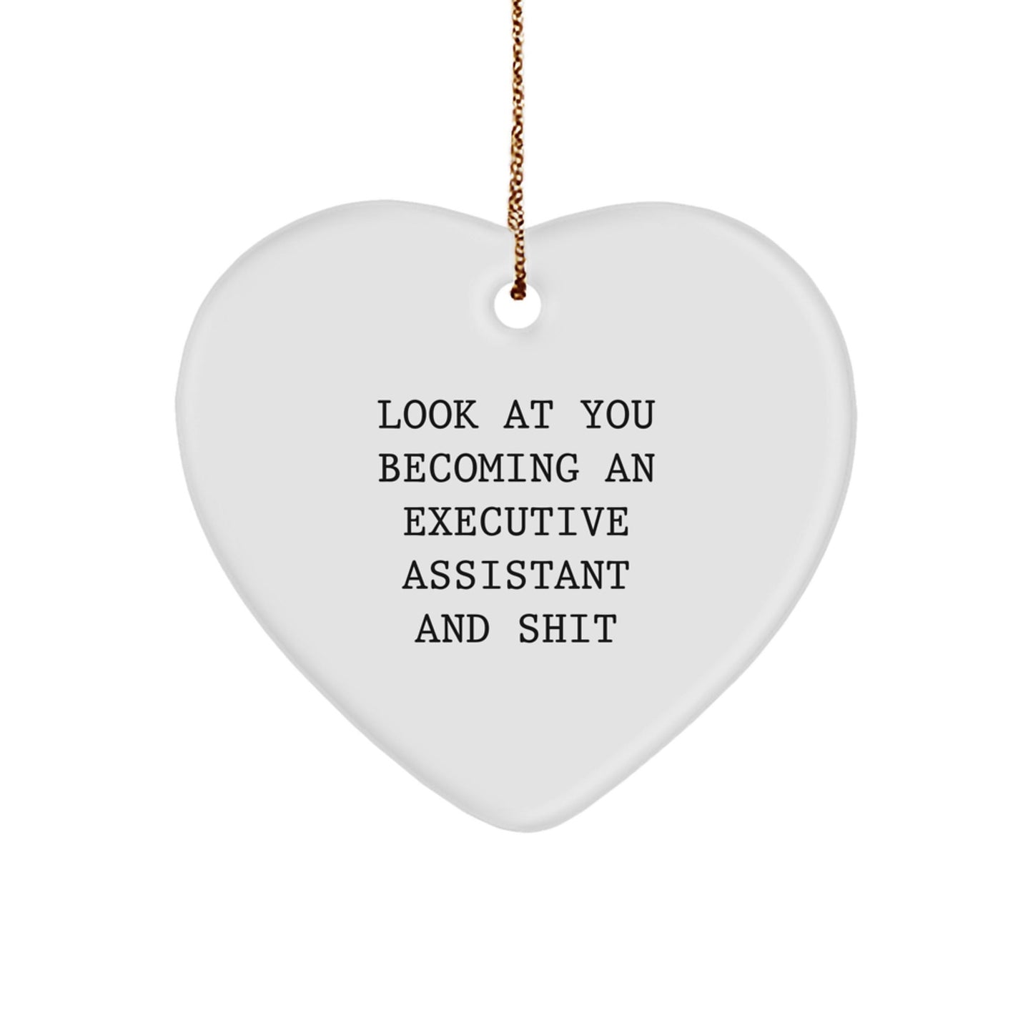 Funny Executive Assistant Heart Ornament Gifts from Friends, Men, Coworkers, Family to Women, Executive Assistant, Friends, Coworkers, Family for Christmas Unique Gifts - The Buy Boom
